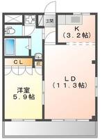 神奈川県横浜市旭区善部町(マンション)の賃貸物件の間取り