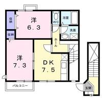 群馬県桐生市相生町1(アパート)の賃貸物件の間取り