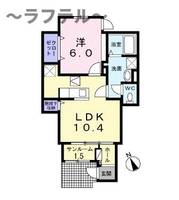 ヴィラージュ狭山祇園B★の間取り