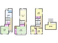 京都府京都市下京区新釜座町(一戸建)の賃貸物件の間取り