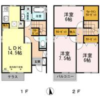 岩手県盛岡市北飯岡2(一戸建)の賃貸物件の間取り
