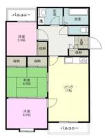 ロイヤルヒルズA棟の間取り