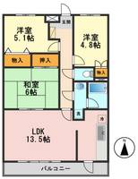 東京都江戸川区西小岩5(マンション)の賃貸物件の間取り