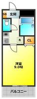 福岡県福岡市南区塩原1(マンション)の賃貸物件の間取り