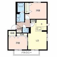 ジュネスコートA棟の間取り