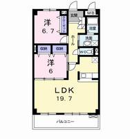 岡山県倉敷市八王寺町(マンション)の賃貸物件の間取り