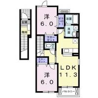 クレメント ハウス Aの間取り