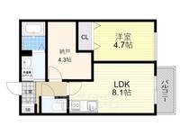 大阪府吹田市山田北(アパート)の賃貸物件の間取り