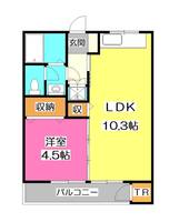 埼玉県所沢市東所沢1(マンション)の賃貸物件の間取り