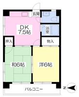 愛媛県松山市和泉北3(マンション)の賃貸物件の間取り