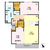 栃木県足利市山川町(アパート)の賃貸物件の間取り