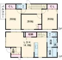 東京都板橋区赤塚3(一戸建)の賃貸物件の間取り