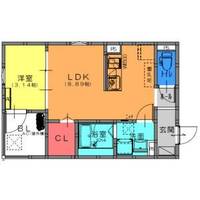 大阪府高石市西取石1(アパート)の賃貸物件の間取り
