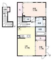 兵庫県神戸市垂水区名谷町(アパート)の賃貸物件の間取り