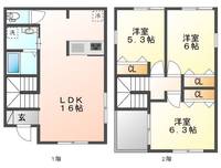 岡山県岡山市北区高柳西町(一戸建)の賃貸物件の間取り