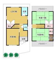 大阪府枚方市印田町(一戸建)の賃貸物件の間取り