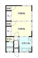 三内コーポの間取り