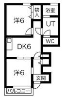 愛知県西尾市住崎町北畑(アパート)の賃貸物件の間取り
