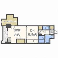北海道札幌市中央区南五条西7(マンション)の賃貸物件の間取り