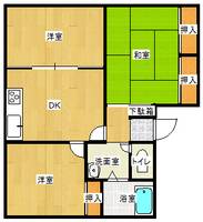 ファミール雅Dの間取り