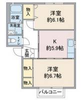 愛知県名古屋市緑区亀が洞2(アパート)の賃貸物件の間取り