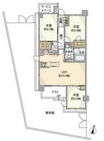 ルフォン横浜根岸の間取り