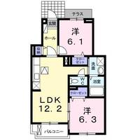 埼玉県羽生市大字北袋(アパート)の賃貸物件の間取り