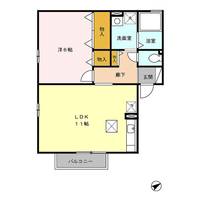 茨城県土浦市板谷7(アパート)の賃貸物件の間取り