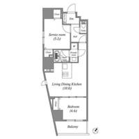 東京都千代田区東神田1(マンション)の賃貸物件の間取り
