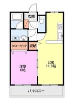 セグメント27くびき野(1LDK)の間取り