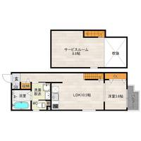 福岡県福岡市東区香椎駅東2(アパート)の賃貸物件の間取り