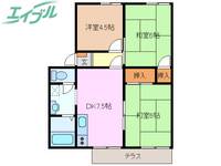 アイハイツA棟の間取り