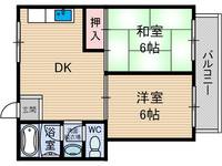 大阪府茨木市星見町(マンション)の賃貸物件の間取り