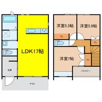 栃木県小山市東城南1(一戸建)の賃貸物件の間取り