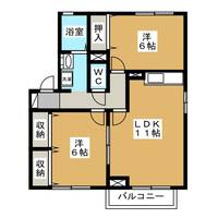 リヴィエールAの間取り