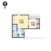 ザカラ―東本町B棟の間取り