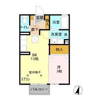 栃木県小山市大字土塔(アパート)の賃貸物件の間取り