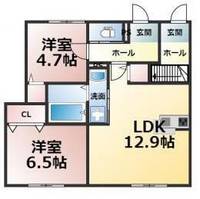 埼玉県飯能市大字飯能(アパート)の賃貸物件の間取り
