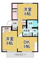 コーポラスビックツリーCの間取り