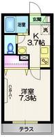 東京都渋谷区恵比寿4(マンション)の賃貸物件の間取り
