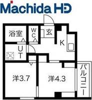 兵庫県神戸市須磨区妙法寺字大津江(マンション)の賃貸物件の間取り