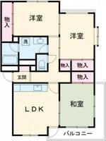 小山駅南ハイツの間取り