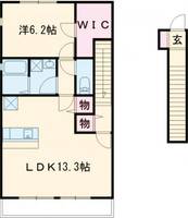 宮城県仙台市若林区荒井4(アパート)の賃貸物件の間取り