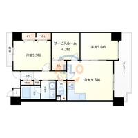 大阪府大阪市阿倍野区天王寺町南3の賃貸マンションの間取り