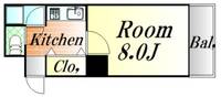 広島県広島市中区住吉町(マンション)の賃貸物件の間取り