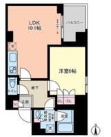 東京都新宿区若葉2(マンション)の賃貸物件の間取り