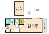 福岡県福岡市城南区荒江1(アパート)の賃貸物件の間取り
