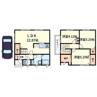 大阪府高槻市城西町(一戸建)の賃貸物件の間取り