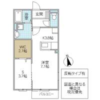 茨城県水戸市吉沢町(アパート)の賃貸物件の間取り