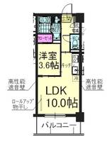 岡山県岡山市北区奥田本町(マンション)の賃貸物件の間取り